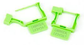 C931 Green Plastic Padlocseal (Box of 1000) SEQUENTIALLY NUMBERED