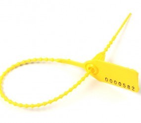 C349 Yellow Numbered Plastic Pull Tight Security Seals PACK OF 1000